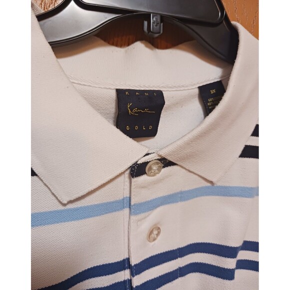 (2)Polo Shirts (Red/White-Size-4XL-Fits like Size-3XL)-(1-White/Blue-3XL)-$30.00 - Picture 8 of 8